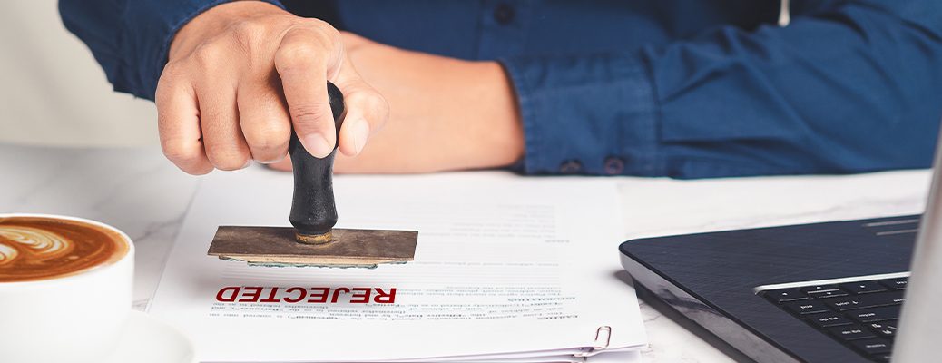 personal loan application rejection