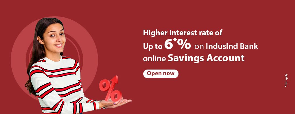 Upto 6% Interest Rate on Savings Account